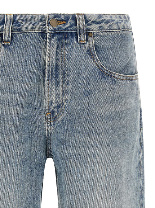 Entire Studios Blue Cotton Straight-Leg Jeans