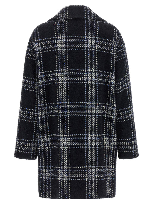 Tagliatore Blue Wool Coat