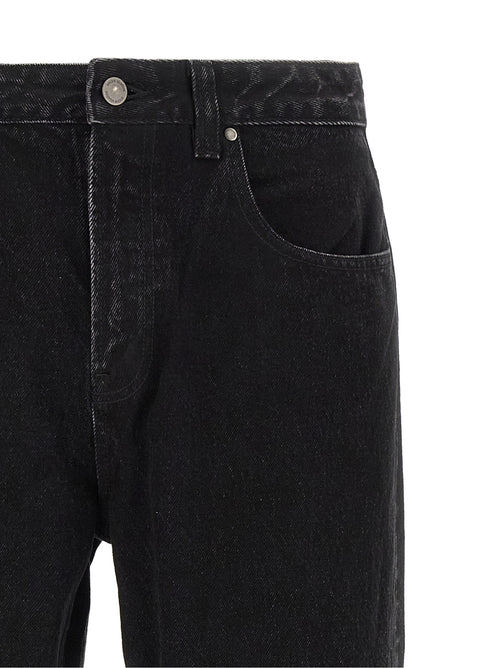 Entire Studios Black Cotton Straight-Leg Jeans