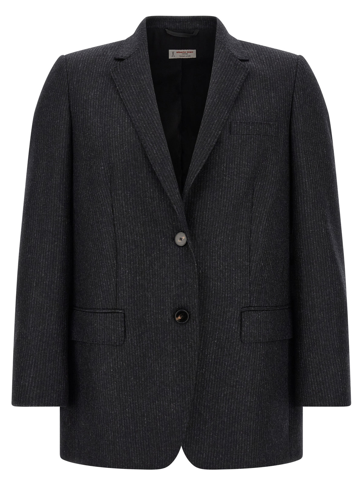 Alberto Biani Gray Wool Blazer
