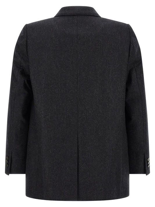 Alberto Biani Gray Wool Blazer