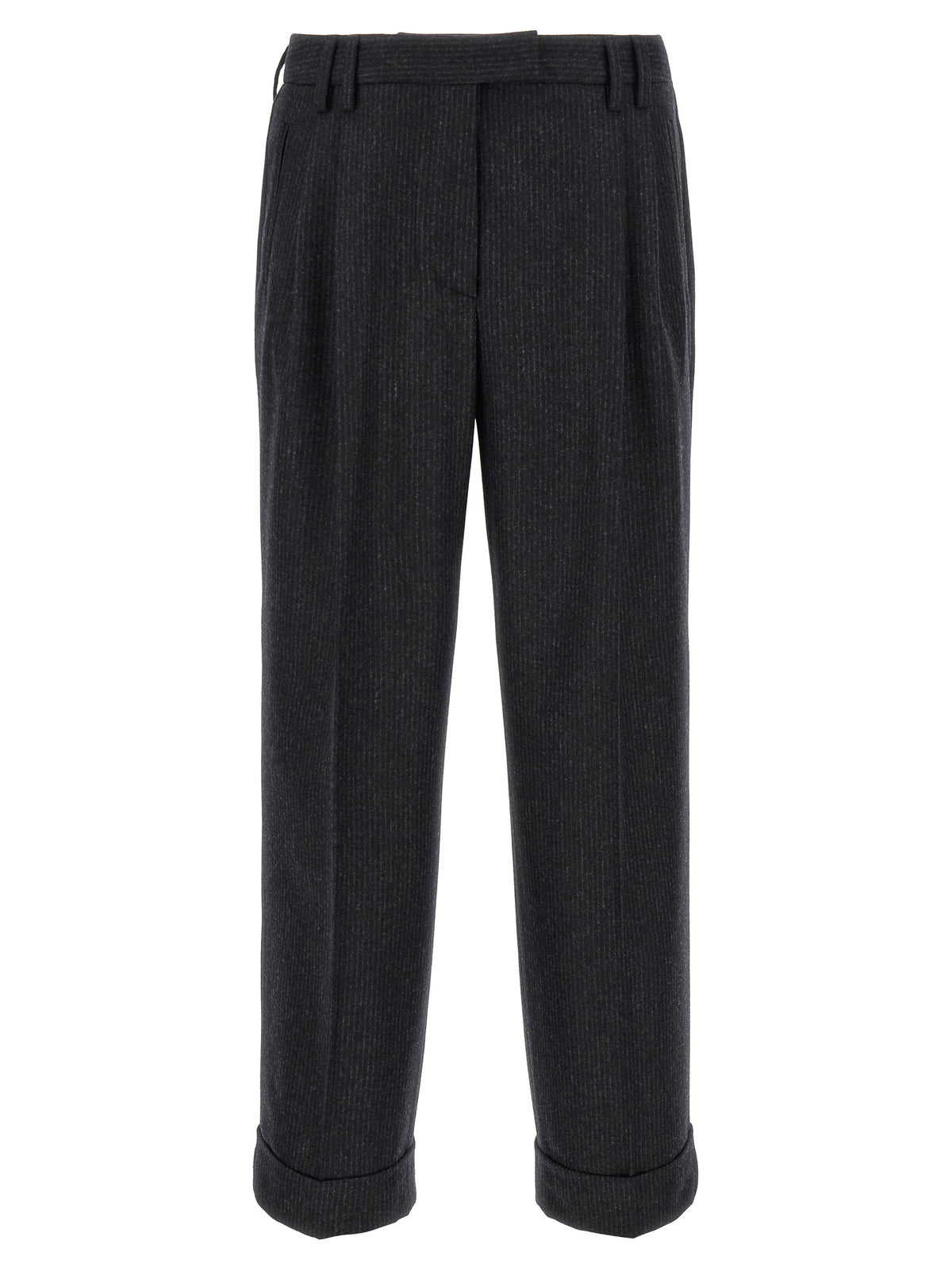 Alberto Biani Gray Wool Casual Pants