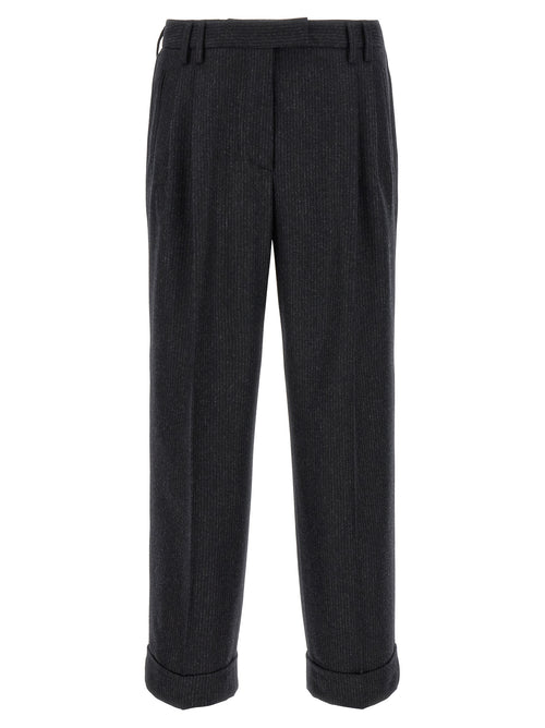 Alberto Biani Gray Wool Casual Pants