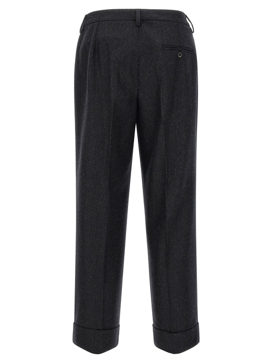 Alberto Biani Gray Wool Casual Pants