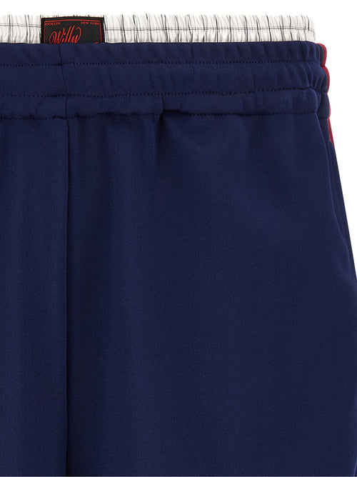 WILLY CHAVARRIA Blue Polyester Bermuda Shorts