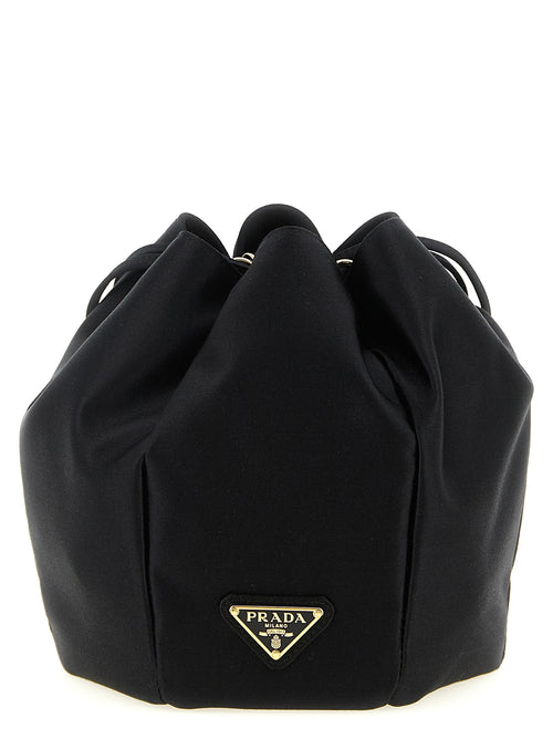 Prada Black Viscose Shoulder Bag