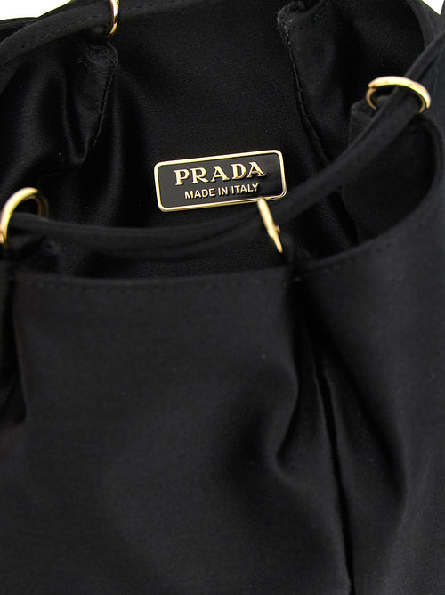 Prada Black Viscose Shoulder Bag