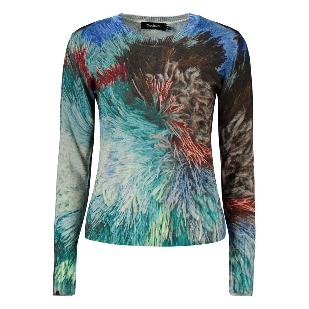 Desigual Blue Linen Sweatshirt