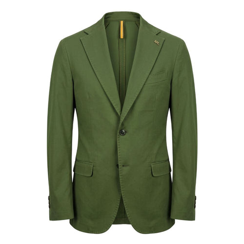 Roberto Pepe Luxury Green Cotton Men Jacket
