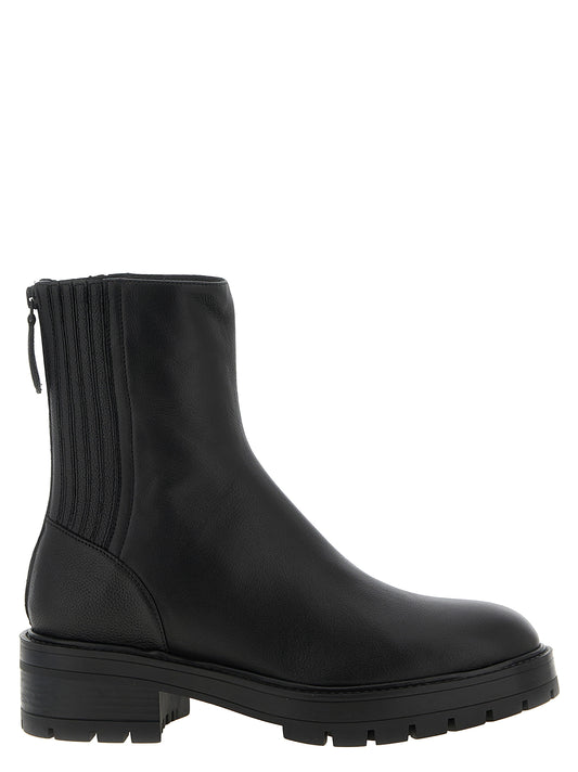 Aquazzura Black Calfskin Ankle Boots