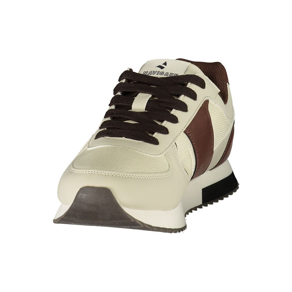 Navigare White Polyurethane Men's Sneaker