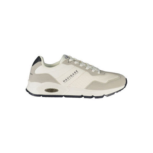 Navigare White Polyester Men's Sneaker