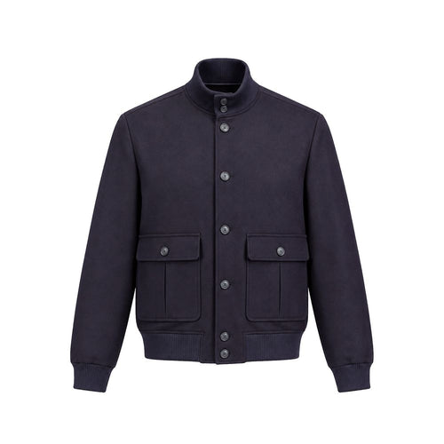 Autore Blue Virgin Wool Bomber