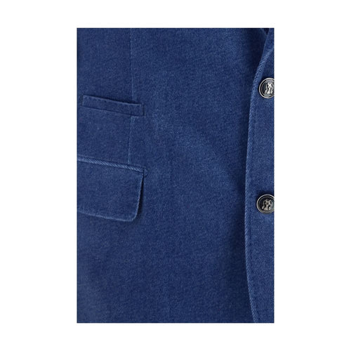 Brunello Cucinelli Blue Cotton Blazer