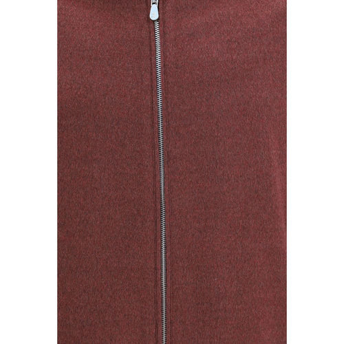 Brunello Cucinelli Bordeaux Wool Oves Aries Full-Length Jacket