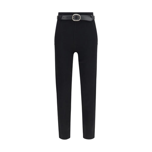 Self-Portrait Black Viscose Leggings