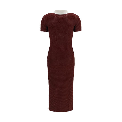 Self-Portrait Bordeaux Polyester Casual Dress