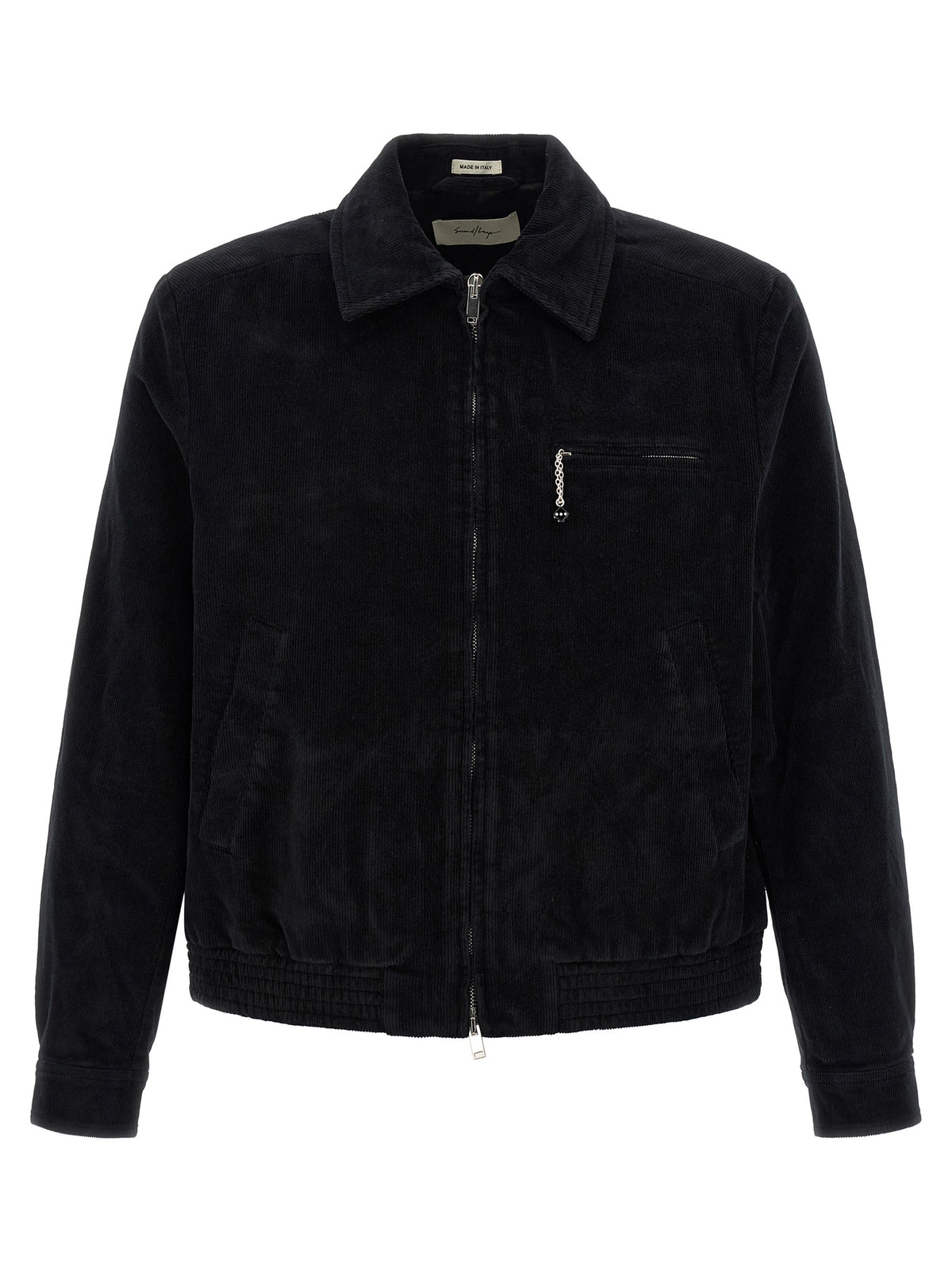 SECOND/LAYER Black Cotton Full-Length Jacket