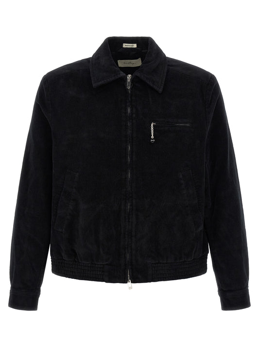 SECOND/LAYER Black Cotton Full-Length Jacket