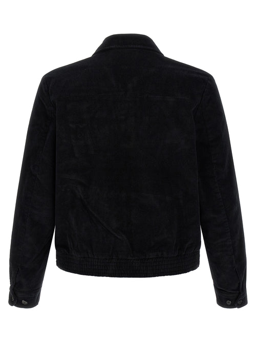 SECOND/LAYER Black Cotton Full-Length Jacket
