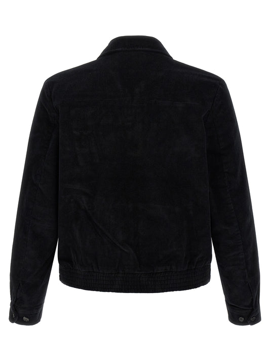 SECOND/LAYER Black Cotton Full-Length Jacket