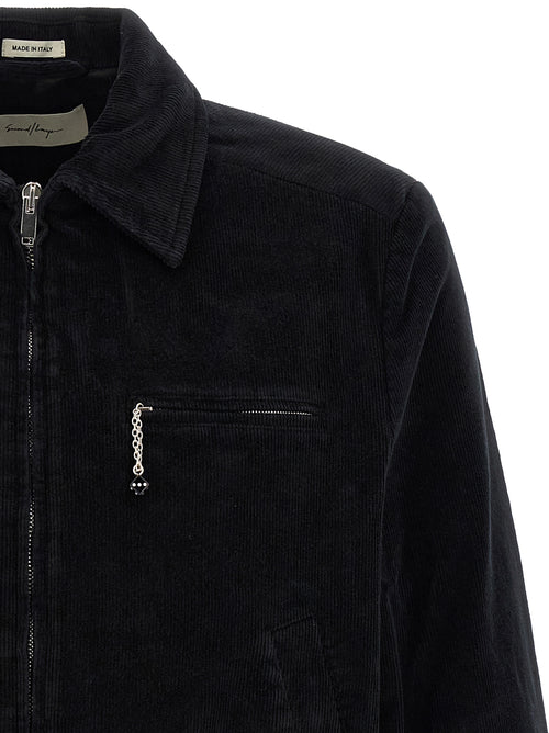 SECOND/LAYER Black Cotton Full-Length Jacket
