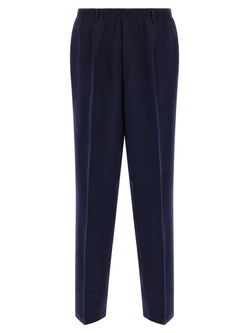 CELLAR DOOR Blue Virgin Wool Casual Pants