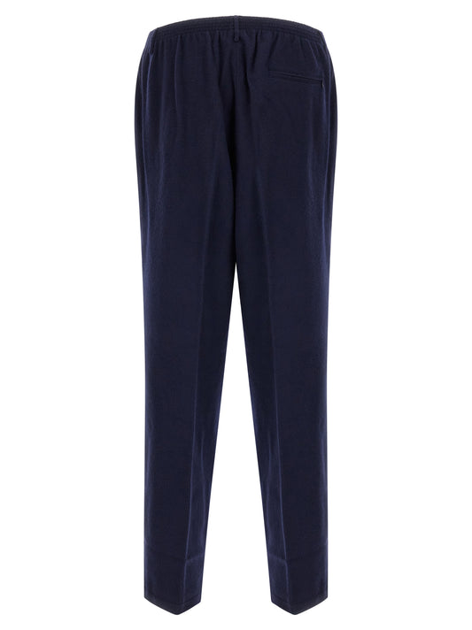 CELLAR DOOR Blue Virgin Wool Casual Pants
