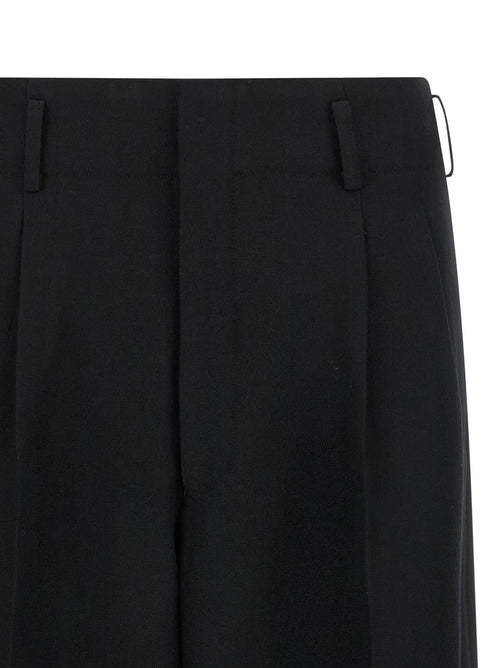 Comme Des Garçons Black Wool Cropped Pants