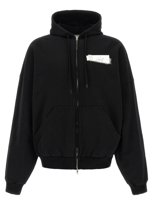 Balenciaga Black Cotton Sweatshirt