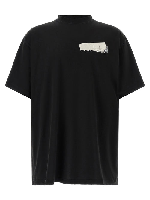 Balenciaga Black Cotton T-Shirt