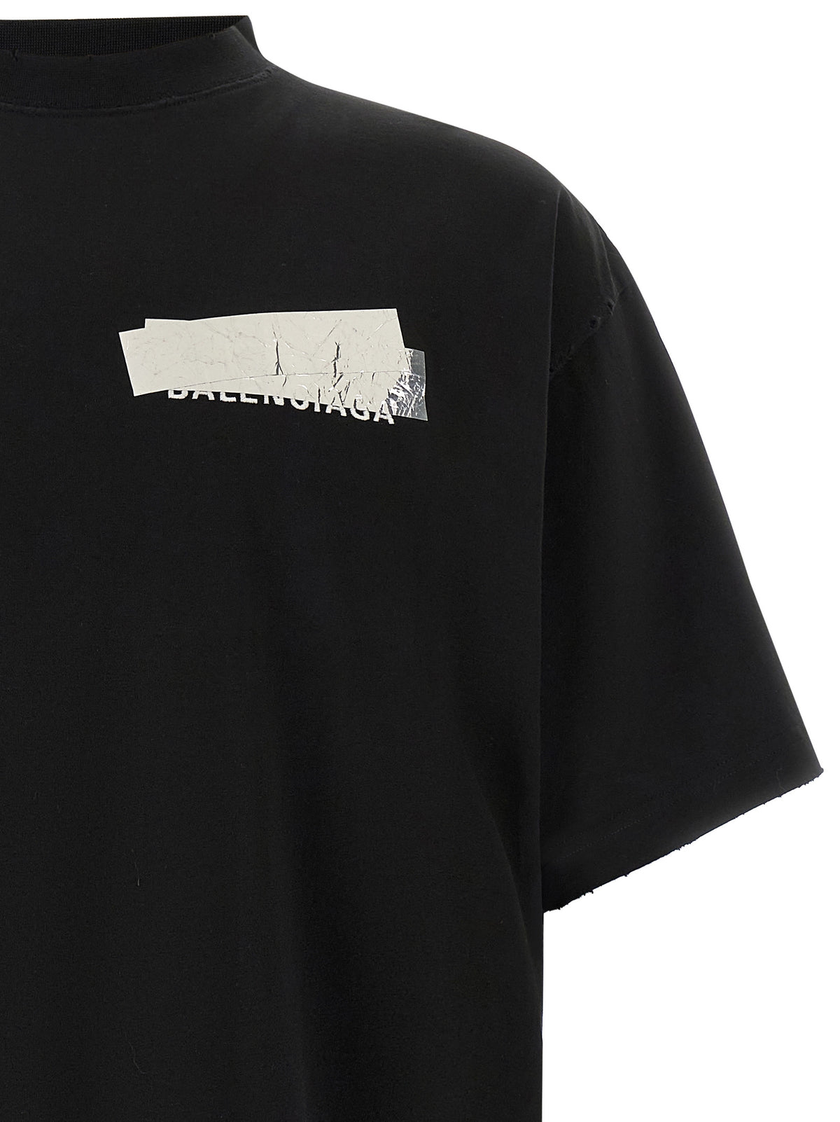 Balenciaga Black Cotton T-Shirt