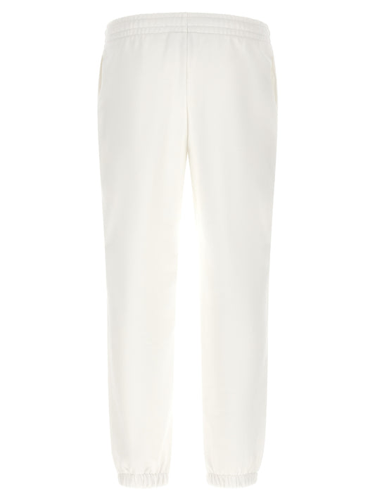Lacoste White Cotton Joggers (Workout Pants)