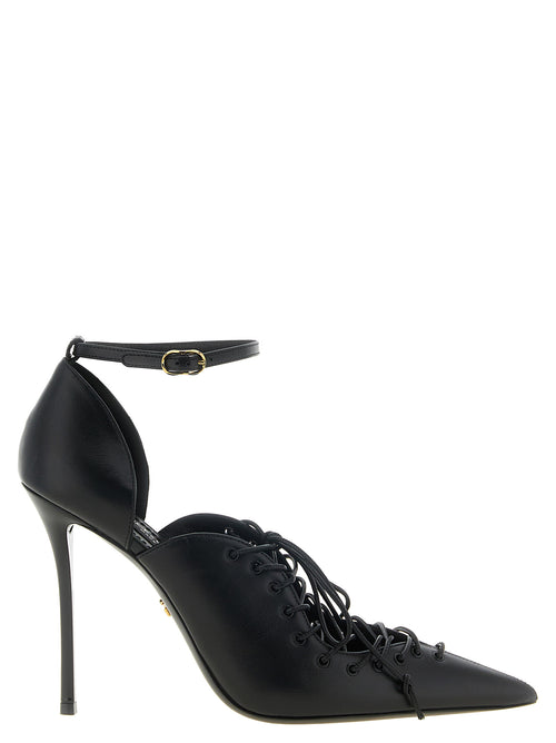 Dolce & Gabbana Black Calfskin High Heel Pumps