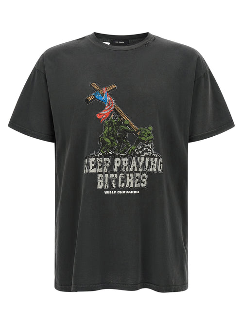 WILLY CHAVARRIA Black Cotton T-Shirt