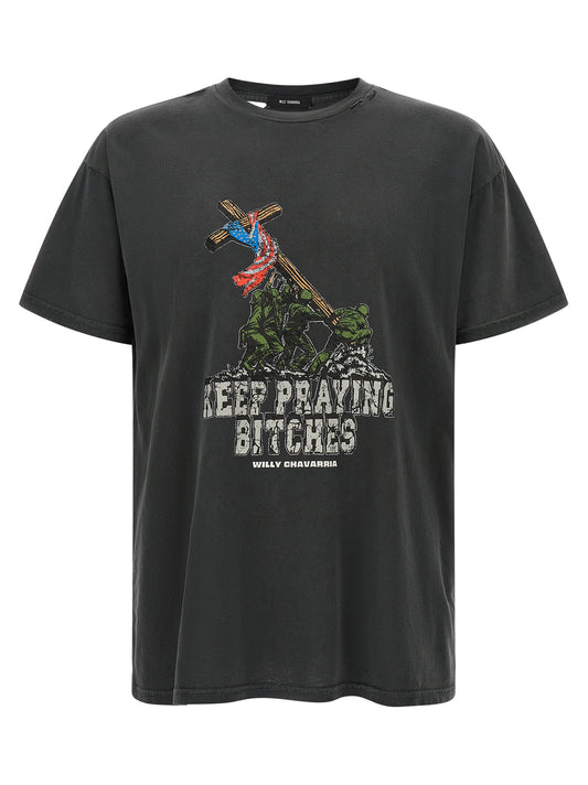 WILLY CHAVARRIA Black Cotton T-Shirt