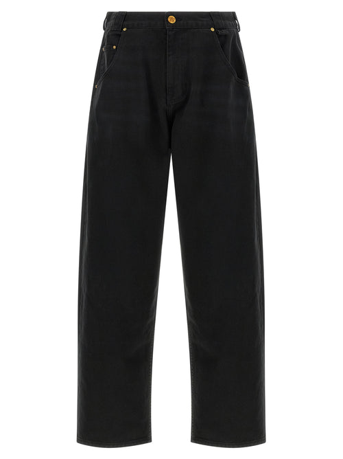 WILLY CHAVARRIA Black Cotton Relaxed Fit Jeans