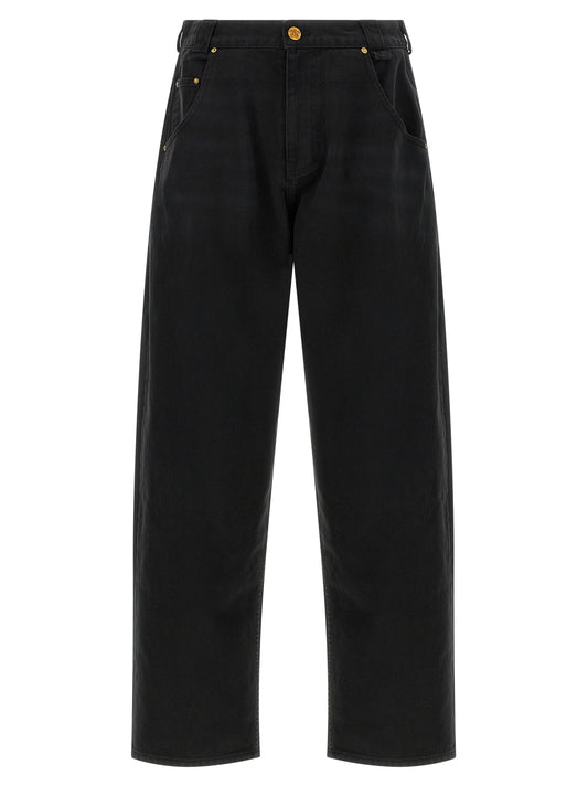 WILLY CHAVARRIA Black Cotton Relaxed Fit Jeans