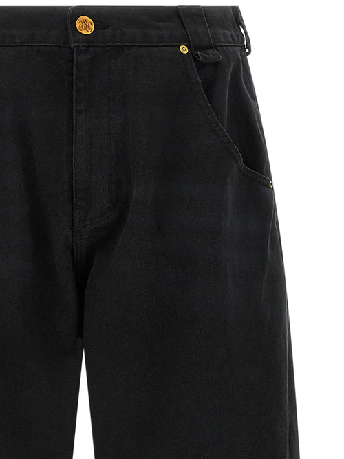 WILLY CHAVARRIA Black Cotton Relaxed Fit Jeans