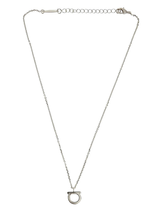 Ferragamo Silver Brass Necklace