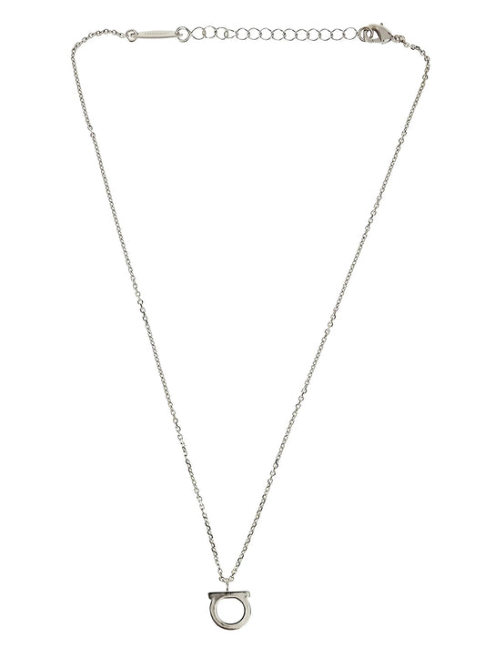 Ferragamo Silver Brass Necklace