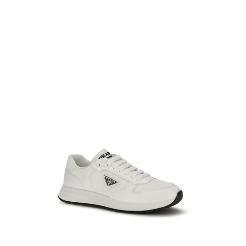 Prada White Recycled Polyamide Athletic Sneakers