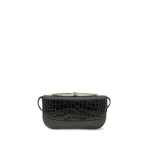 Tom Ford Black Calf Leather Bos Taurus Shoulder Bag