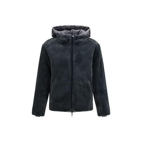Moose Knuckles Gray Nylon Shell Jacket