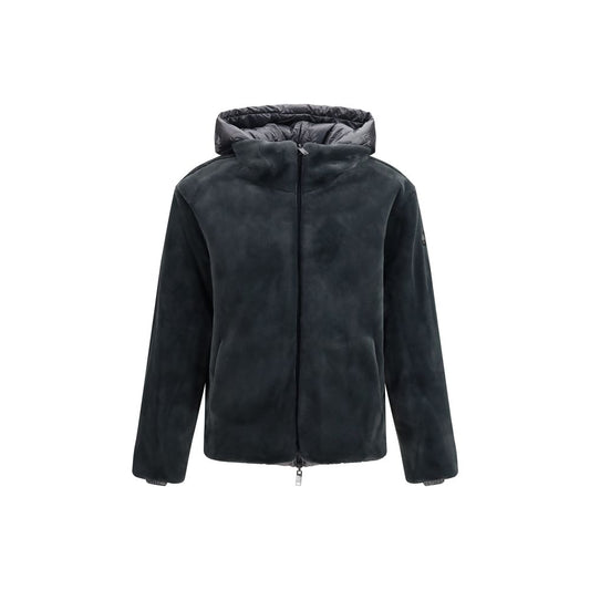 Moose Knuckles Gray Nylon Shell Jacket
