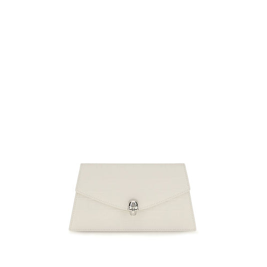 Alexander McQueen White Calf Leather Shoulder Bag