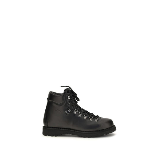 Diemme Black Calf Leather Lace-Up Boots
