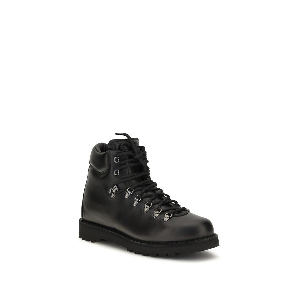 Diemme Black Calf Leather Lace-Up Boots
