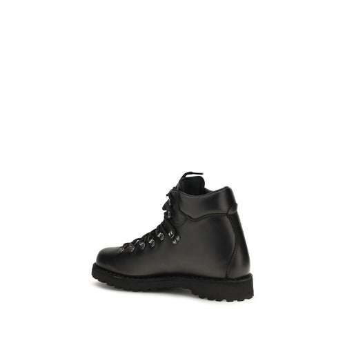 Diemme Black Calf Leather Lace-Up Boots