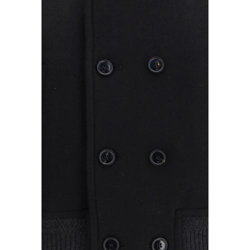 Ami Paris Black Wool Oves Aries Bomber